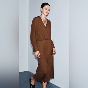 Zara ZW COLLECTION LIMITED EDITION FLOWY WRAP DRESS